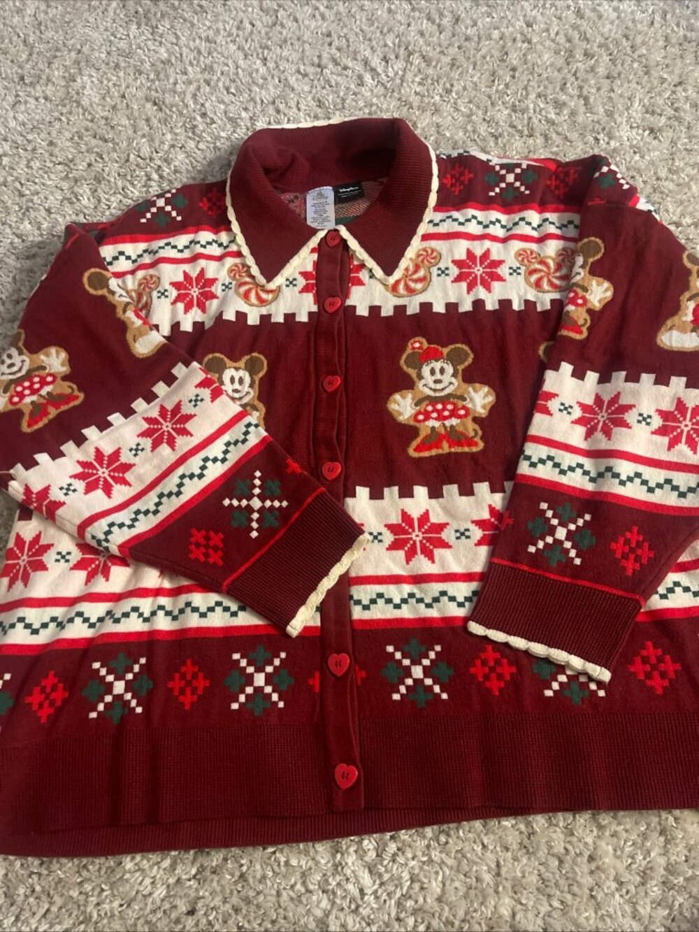 NWT Disney Parks Her Universe Mickey Minnie Gingerbread Cardigan 3X